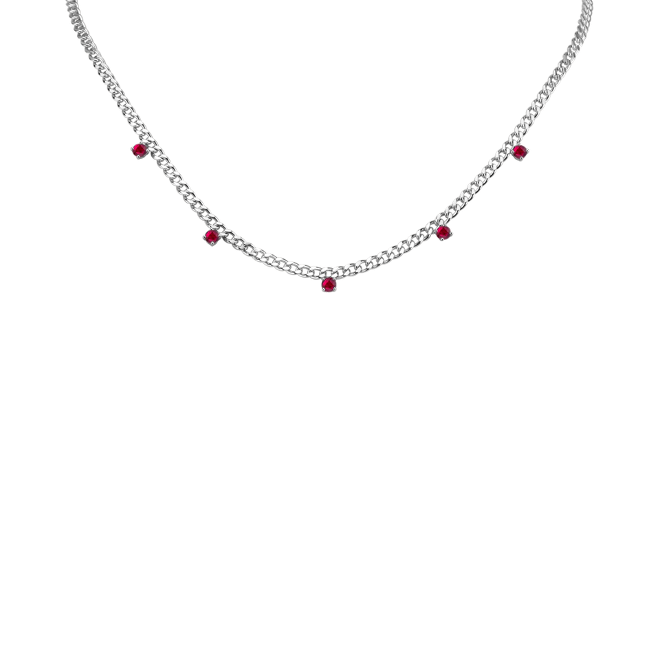 Náhrdelník s rubínmi Lucky Raindrops