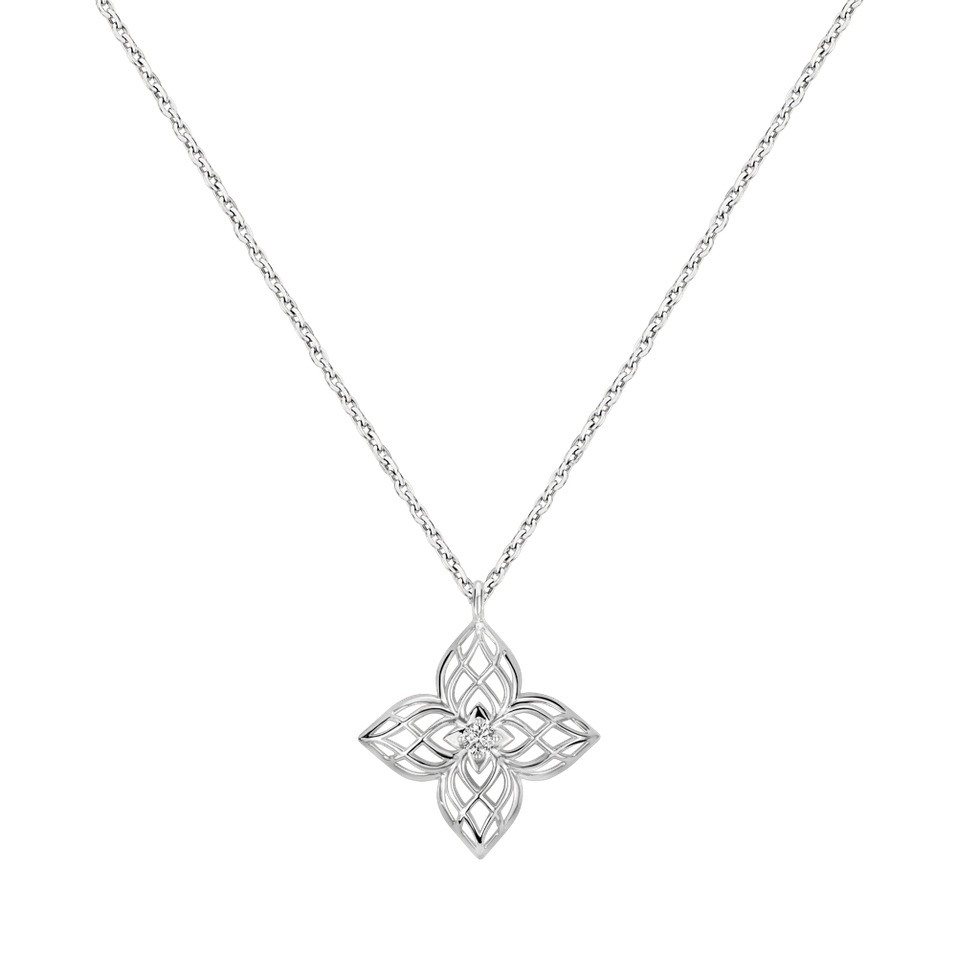 Náhrdelník s diamantom Galactic Blossom