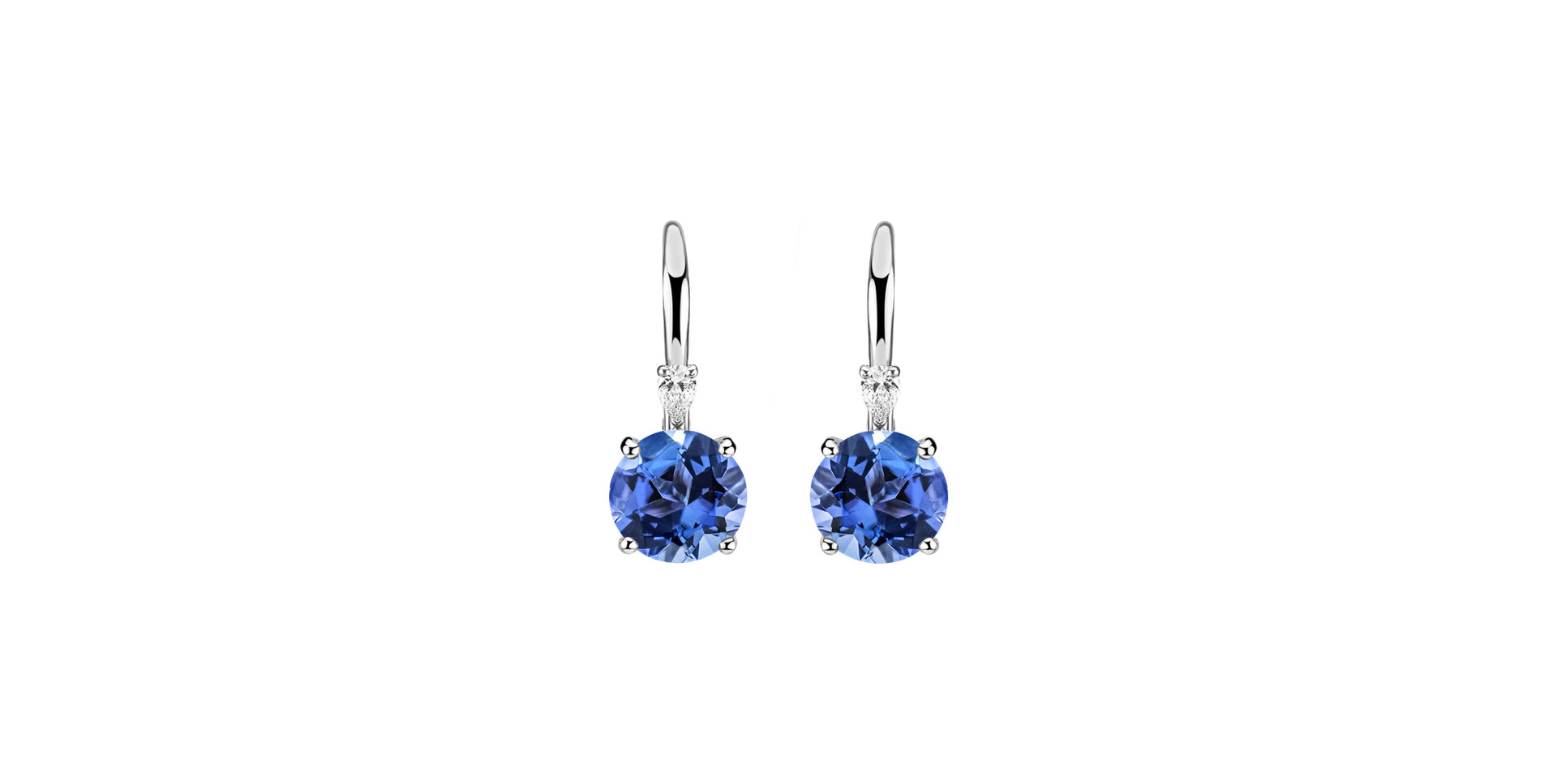 Náušnice s diamantom a tanzanitom Noctir