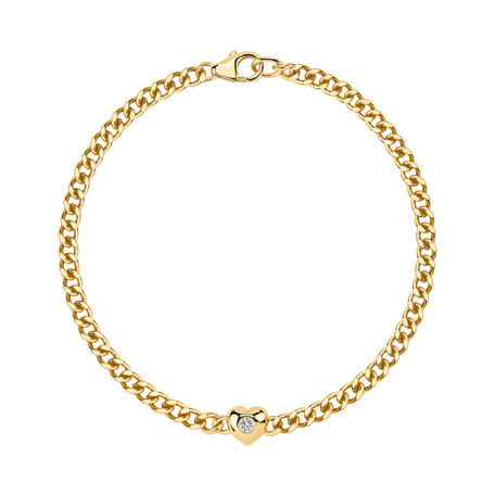 Náramok s diamantom Heartline