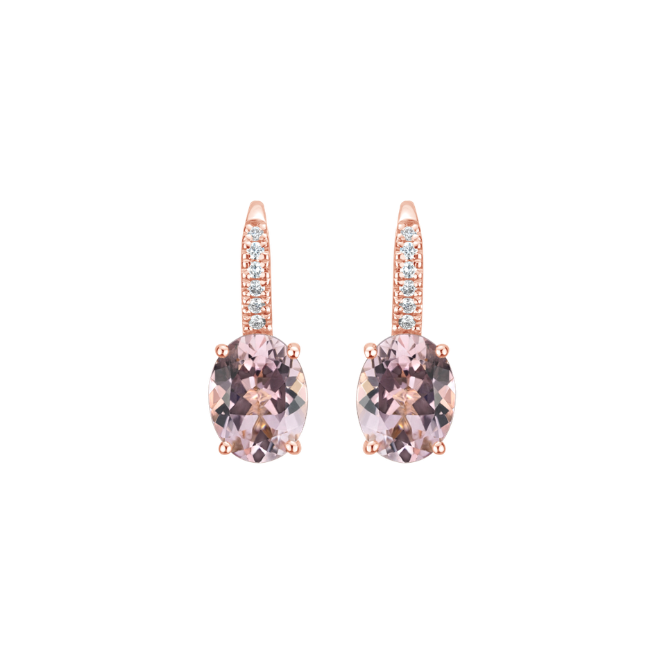 Náušnice s diamantmi a turmalínom Niké Elegance