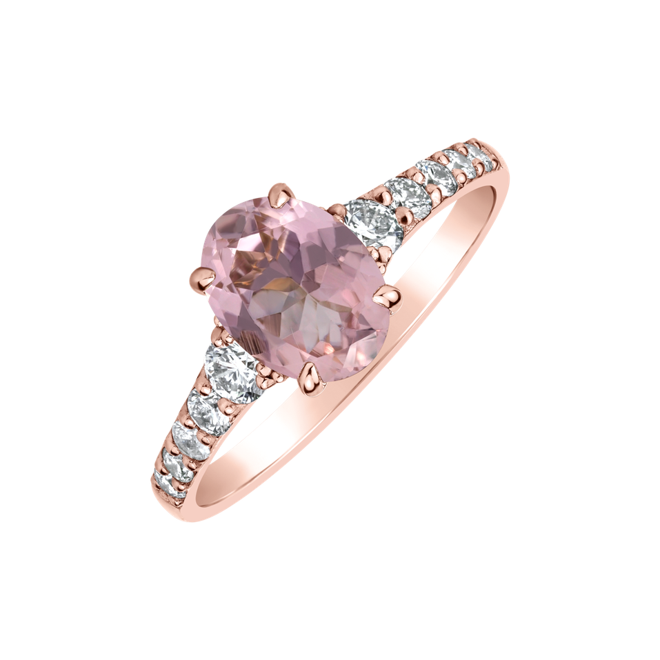 Prsteň s diamantmi a turmalínom Shimmering Dazzle