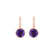 Náušnice s diamantmi a ametystom Regal Elegance2