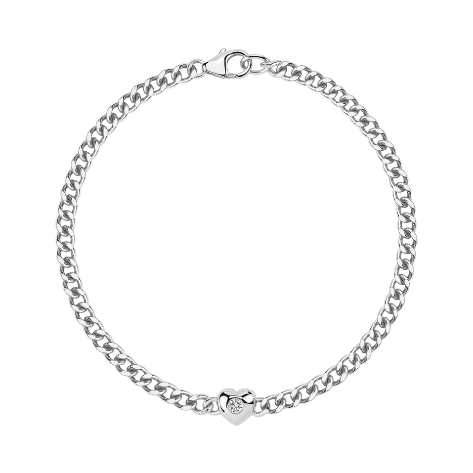 Náramok s diamantom Heartline