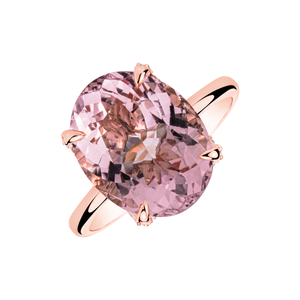 Prsteň s diamantmi a turmalínom Floral Crown