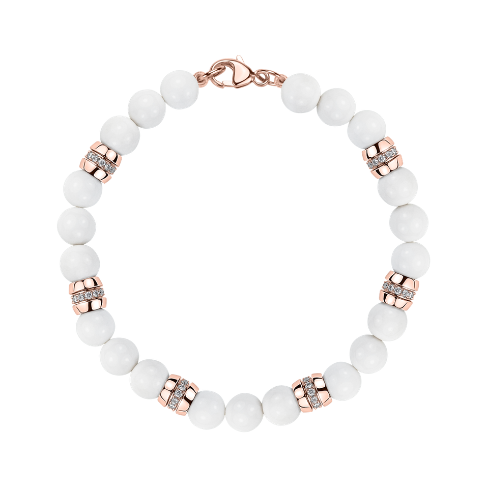 Náramok s diamantmi a achátmi Moonlace