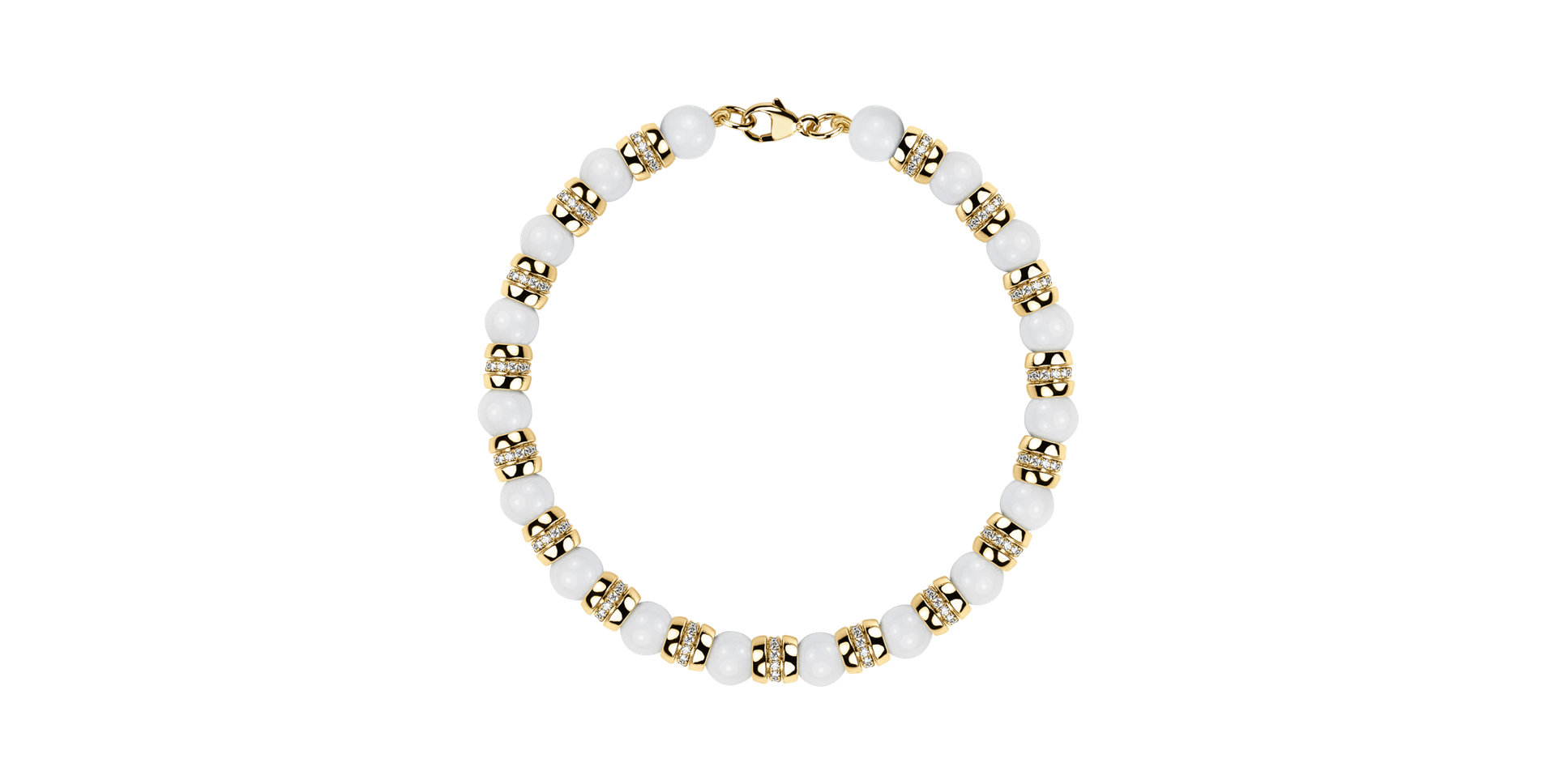 Náramok s diamantmi a achátmi Albelia