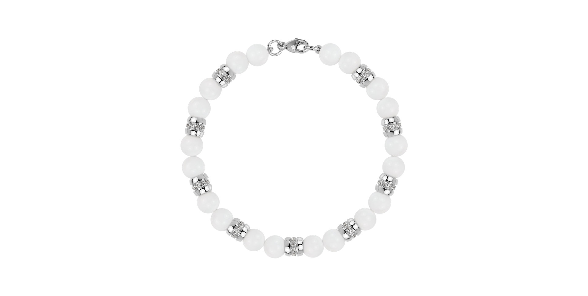 Náramok s diamantmi a achátmi Moonlace