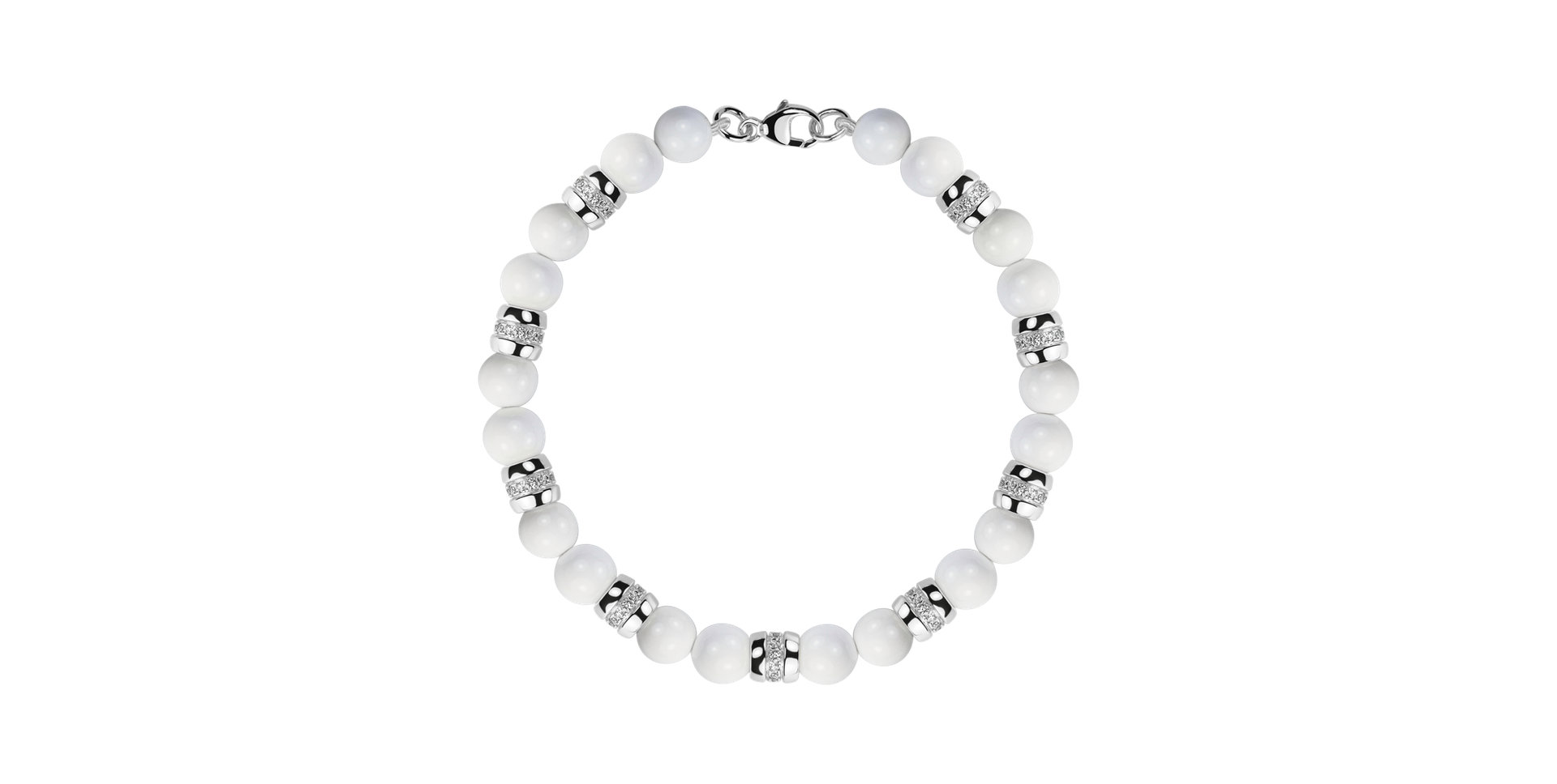 Náramok s diamantmi a achátmi Starlight Veil