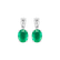 Náušnice s diamantmi a smaragdom Isoria2