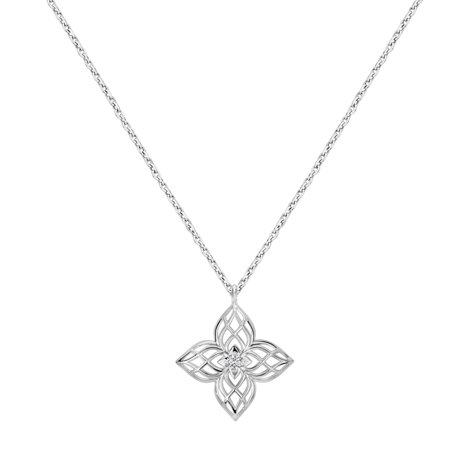 Náhrdelník s diamantom Galactic Blossom