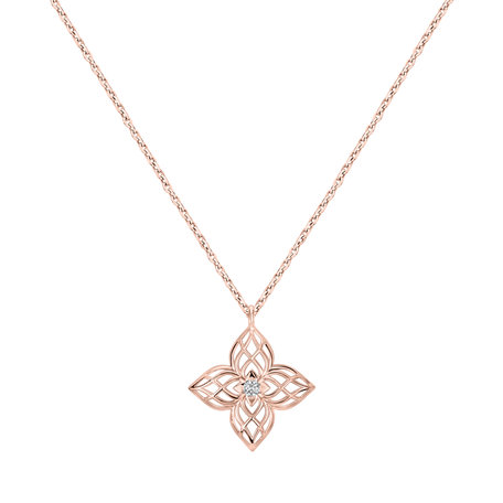 Náhrdelník s diamantom Galactic Blossom