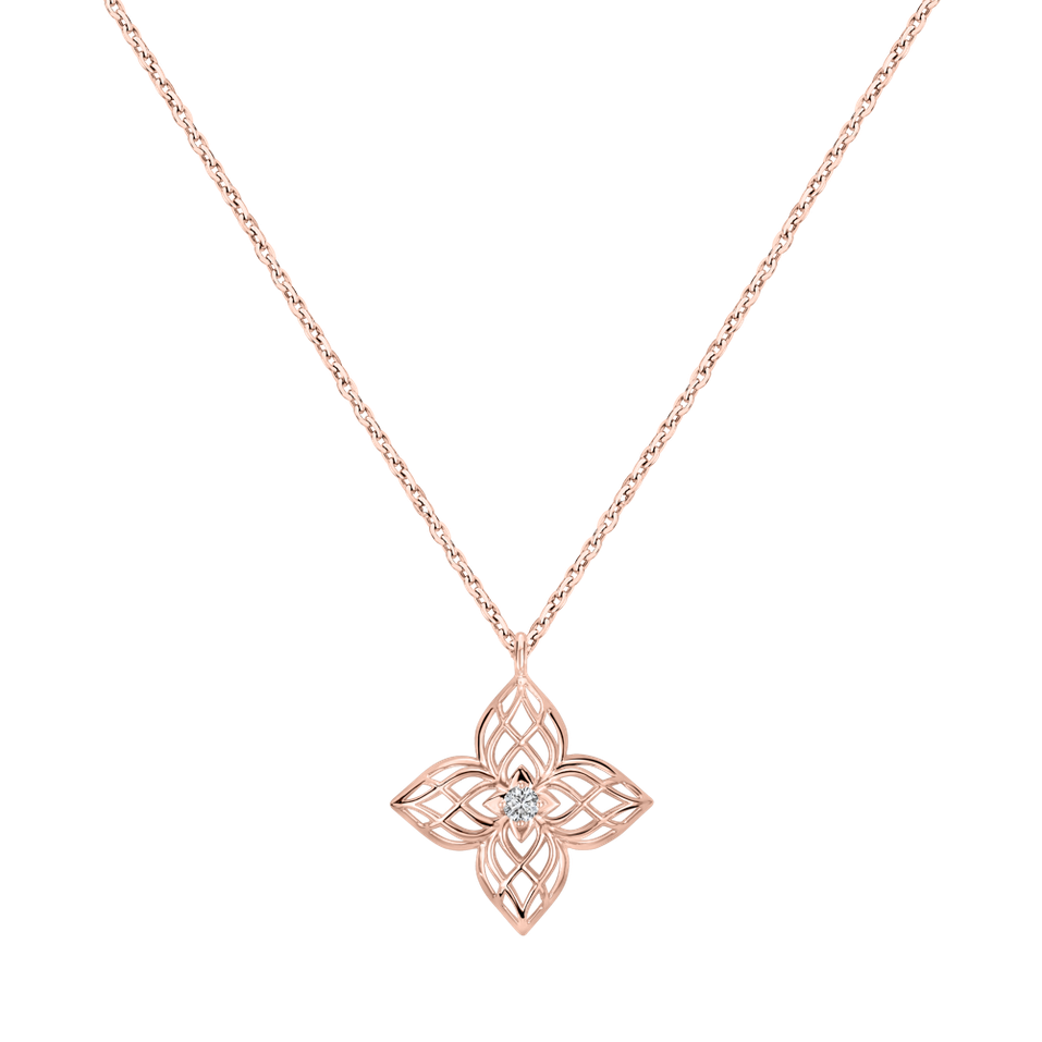 Náhrdelník s diamantom Galactic Blossom
