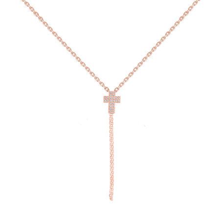 Náhrdelník s diamantmi Divine Cross