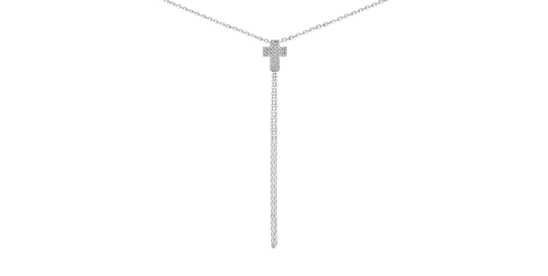 Náhrdelník s diamantmi Divine Cross