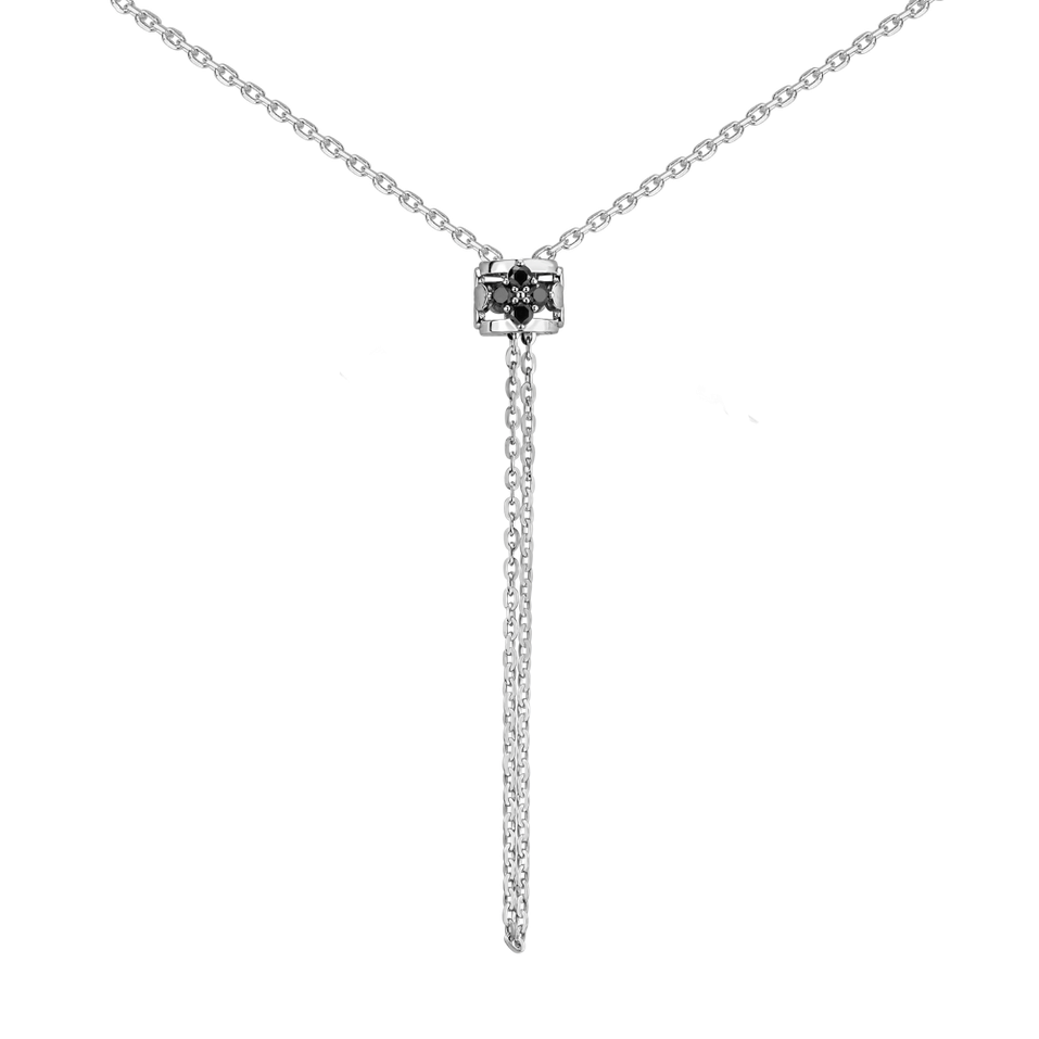 Náhrdelník s čiernymi diamantmi Virela