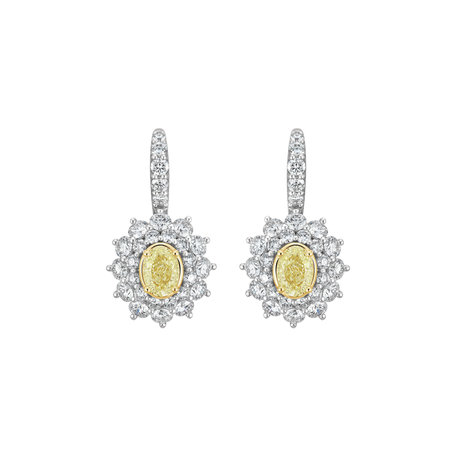 Náušnice s diamantmi Soleil Royale