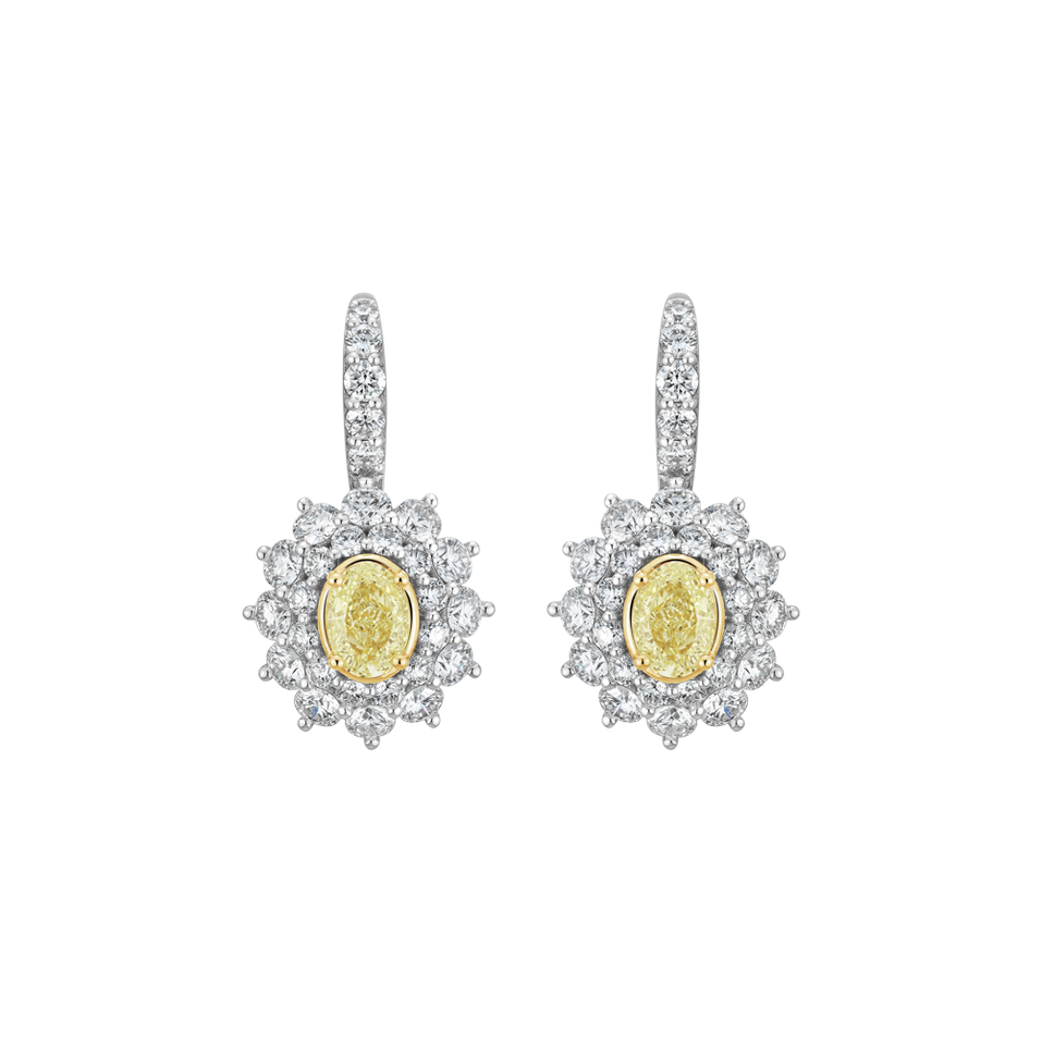 Náušnice s diamantmi Soleil Royale