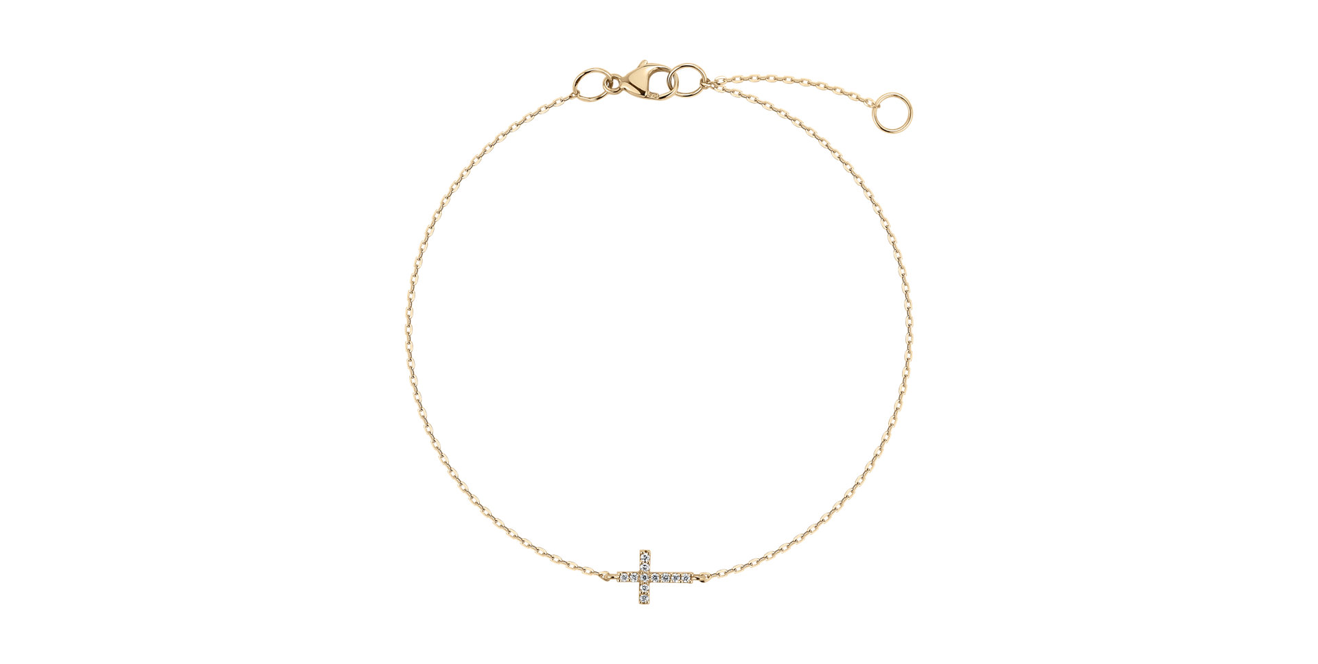 Náramok s diamantmi Little Cross