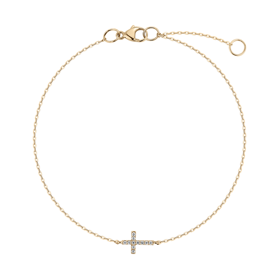 Náramok s diamantmi Little Cross