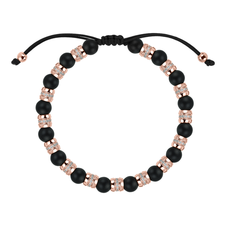 Náramok s diamantmi a achátmi Noctrelia