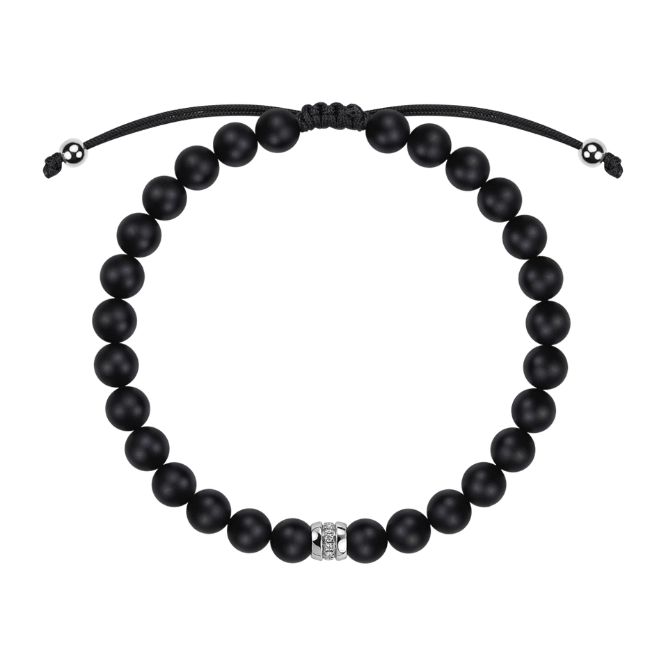 Náramok s diamantmi a achátmi Winter Gift