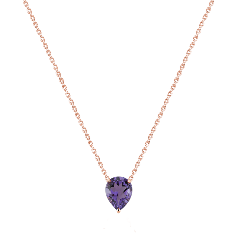 Náhrdelník s ametystom Drop