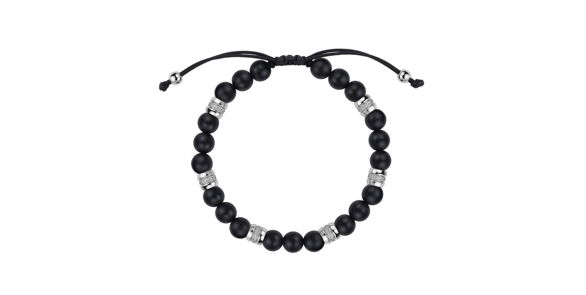 Náramok s diamantmi a achátmi Eclipse String