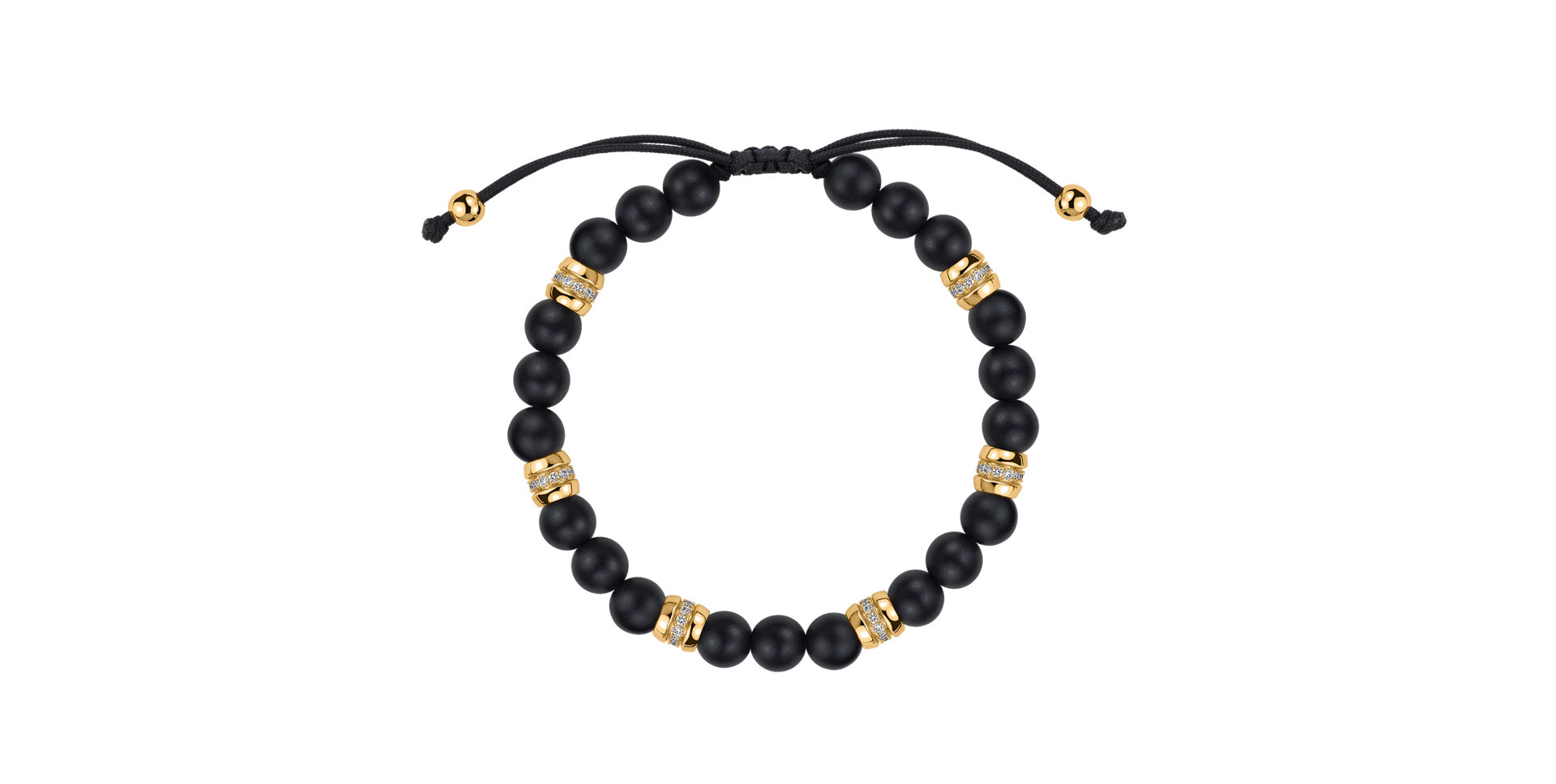 Náramok s diamantmi a achátmi Eclipse String