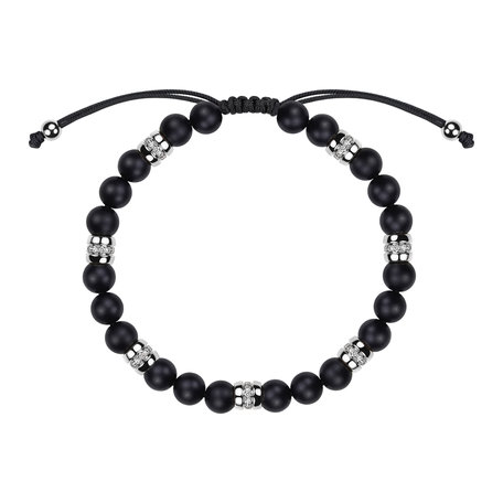 Náramok s diamantmi a achátmi Eclipse String