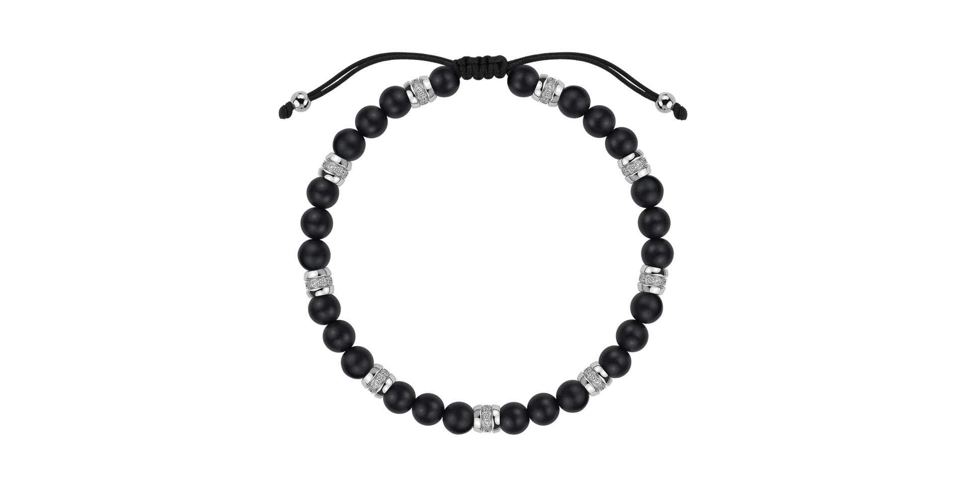 Náramok s diamantmi a achátmi Eclipse String