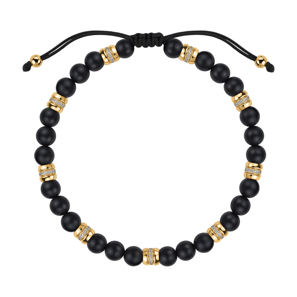 Náramok s diamantmi a achátmi Eclipse String