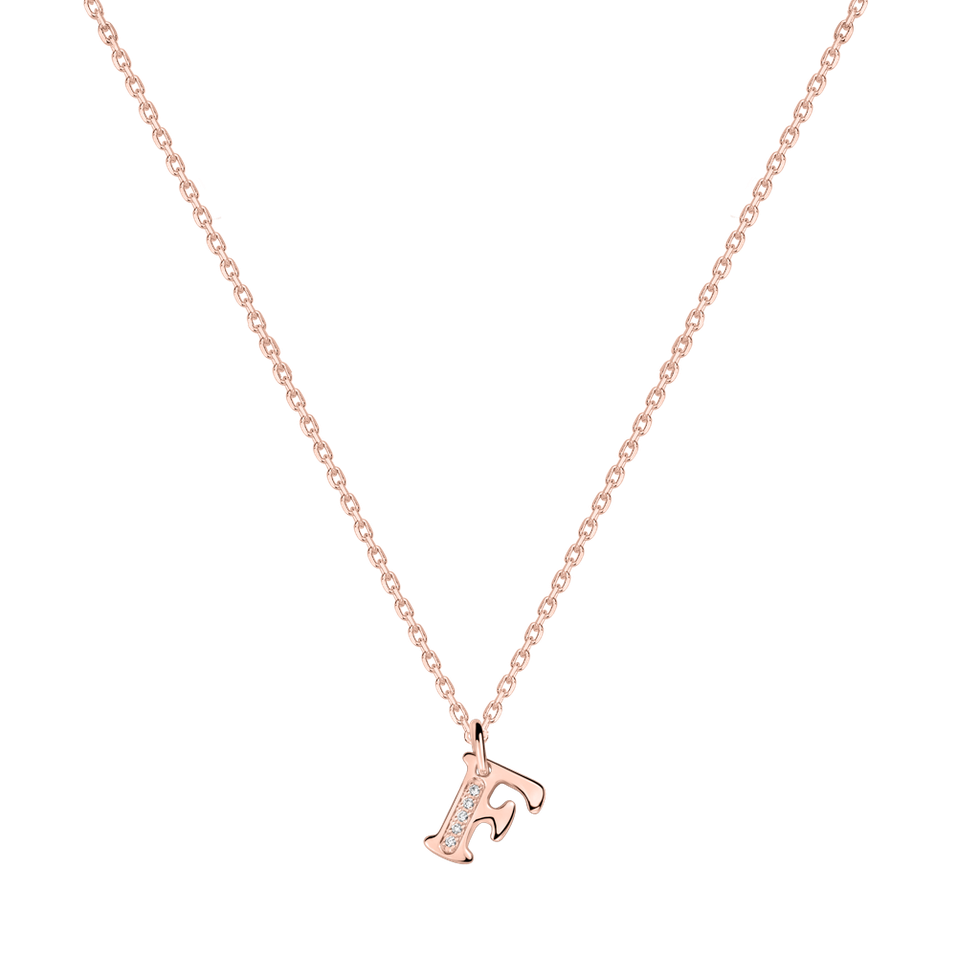 Náhrdelník s diamantmi Dream Letter F