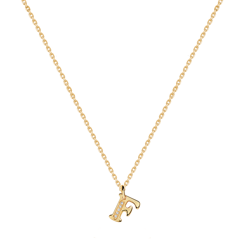 Náhrdelník s diamantmi Dream Letter F