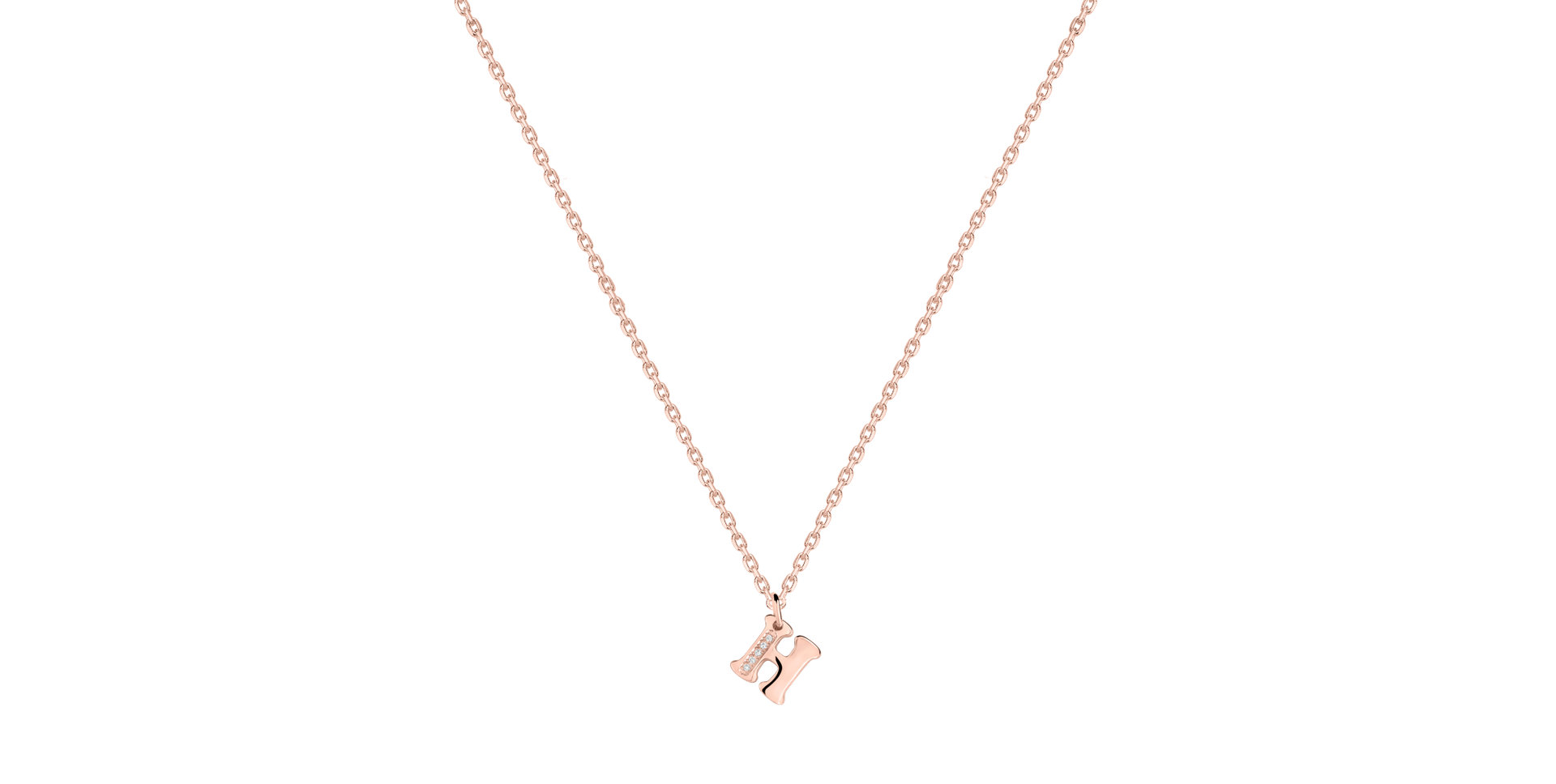 Náhrdelník s diamantymi Dream Letter H