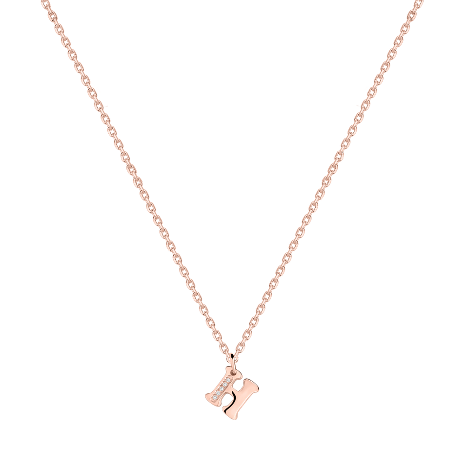 Náhrdelník s diamantymi Dream Letter H