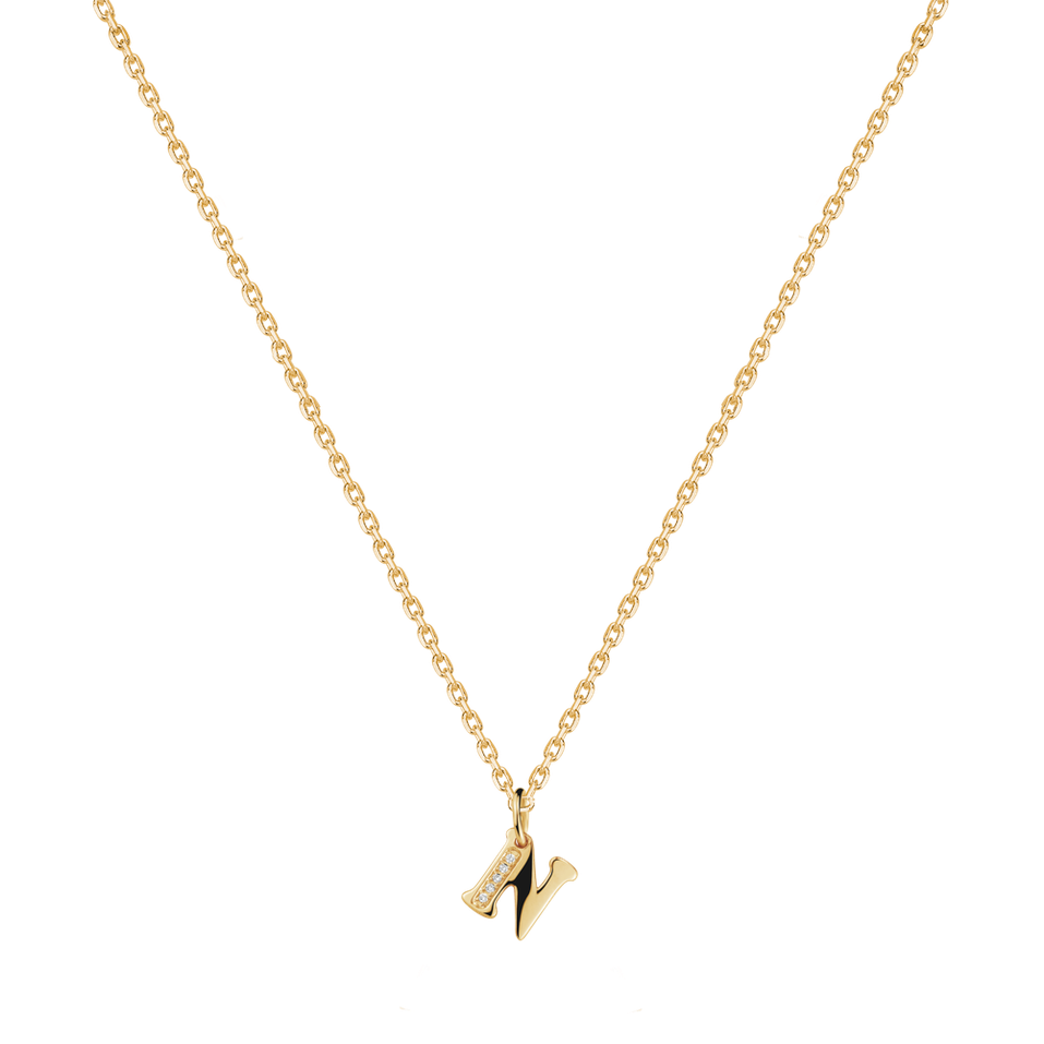 Náhrdelník s diamantmi Dream Letter N
