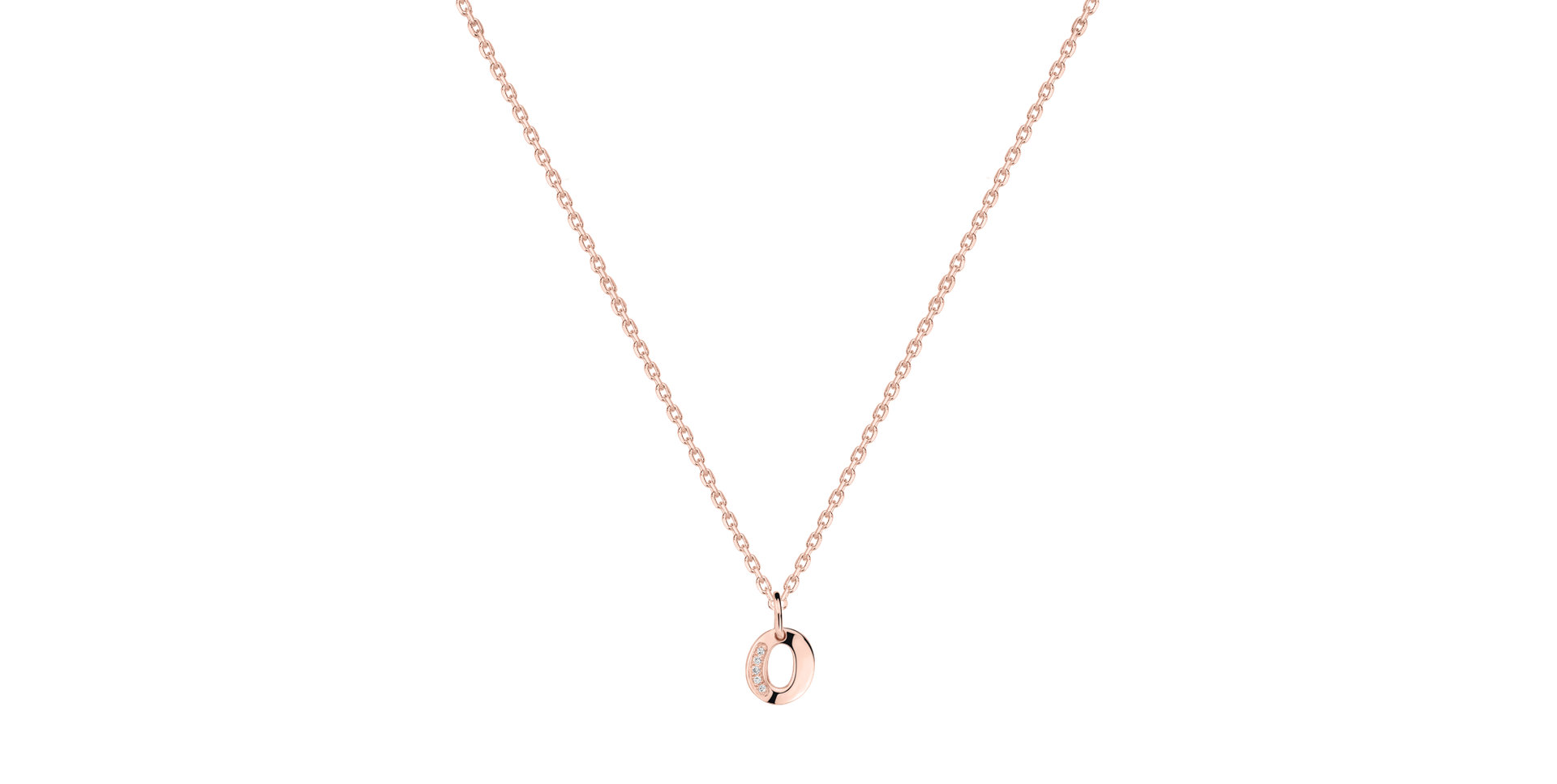 Náhrdelník s diamantmi Dream Letter O