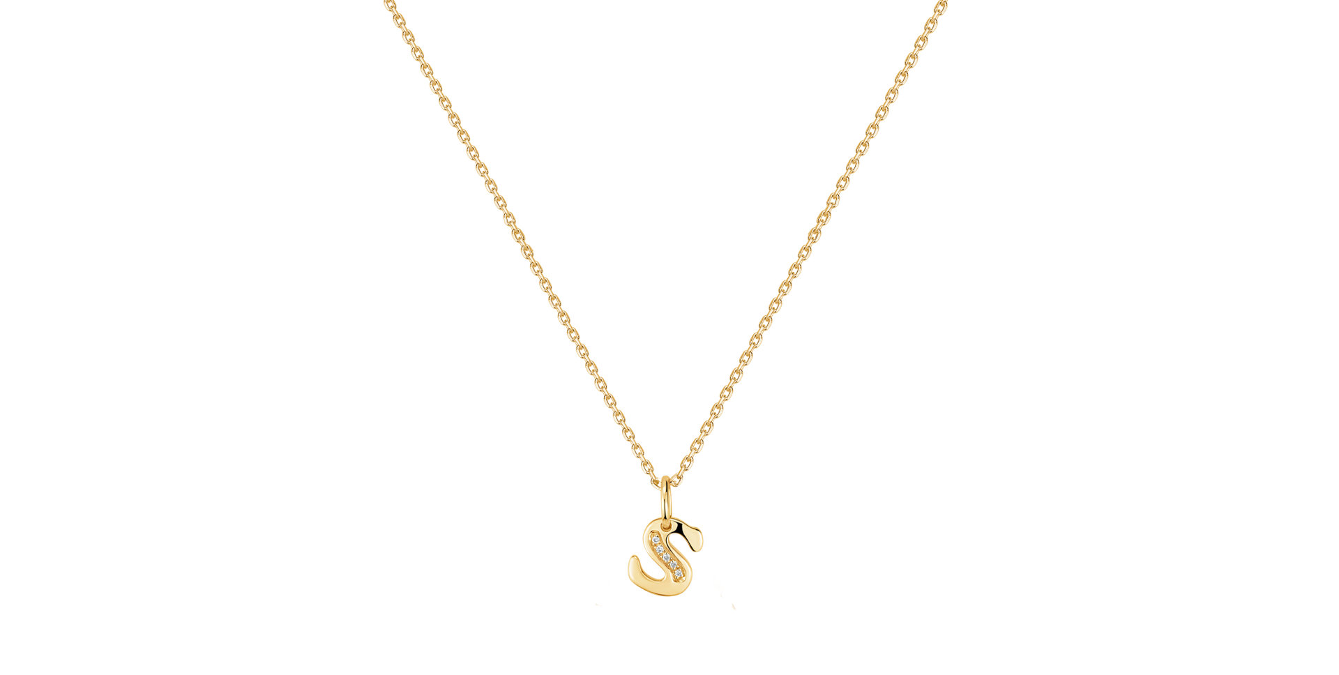 Náhrdelník s diamantmi Dream Letter S