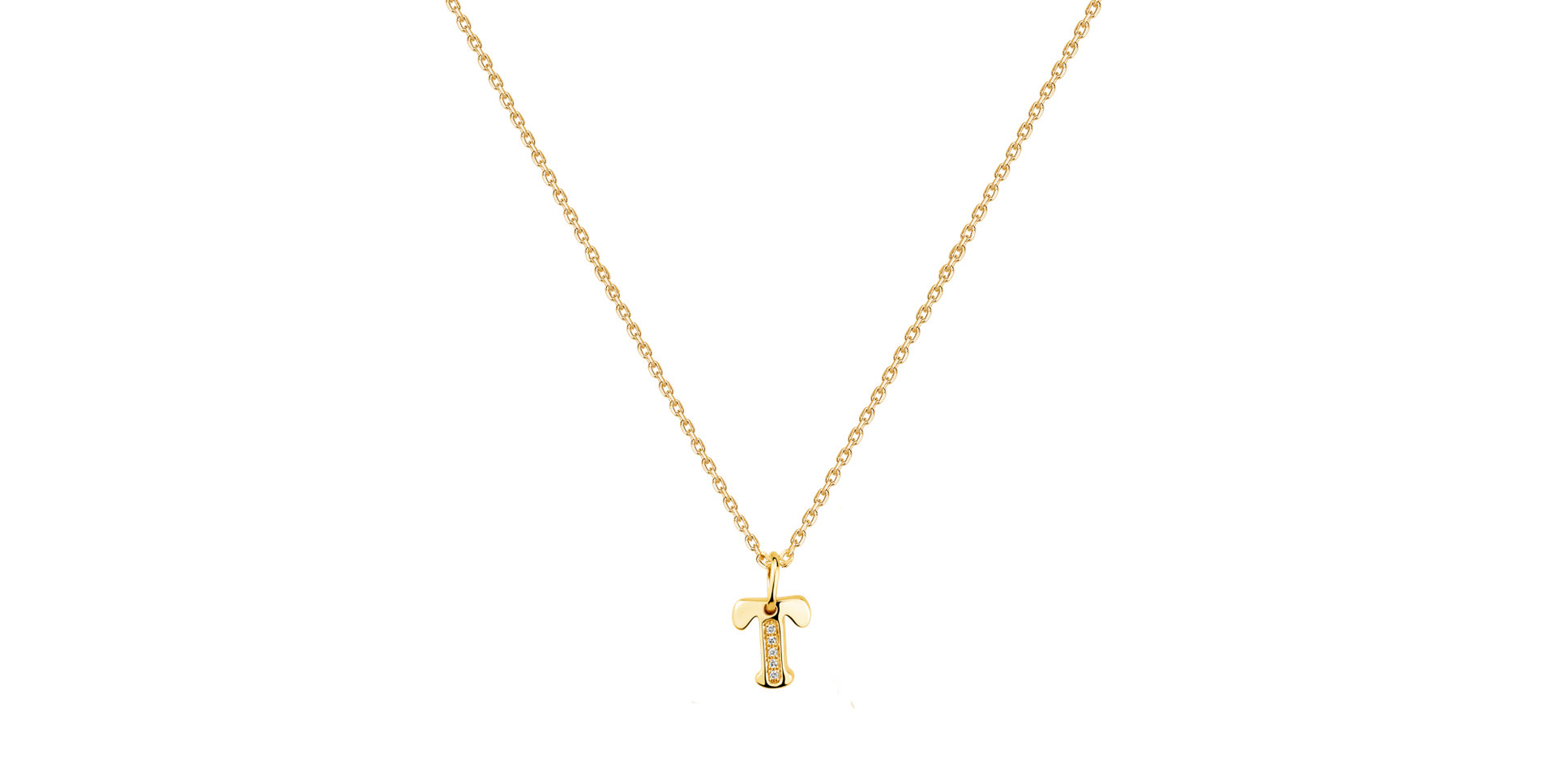 Náhrdelník s diamantmi Dream Letter T