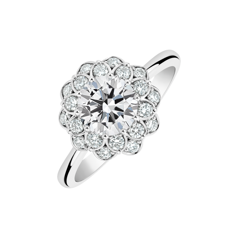 Prsteň s diamantmi Flower Joy