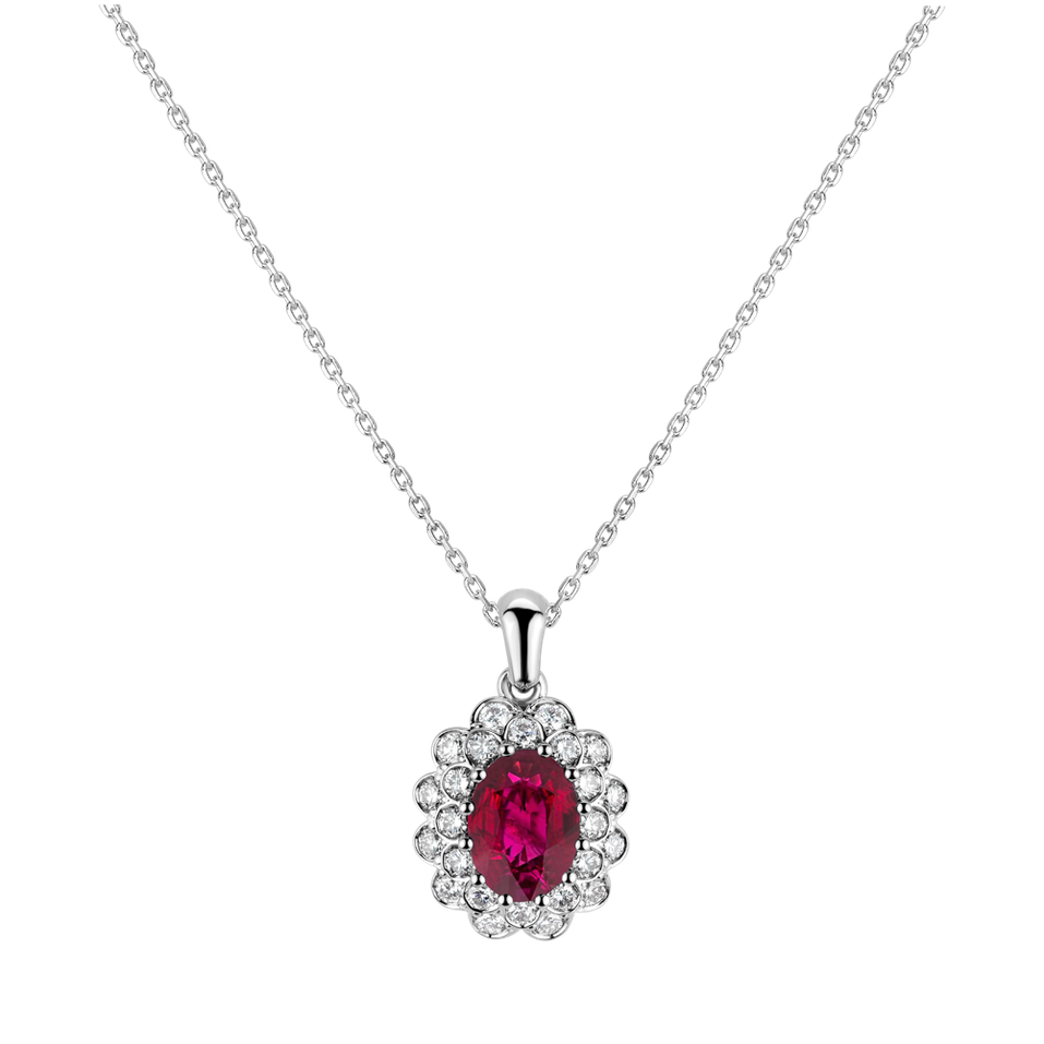 Náhrdelník s diamantmi a rubínom Fairy Godess