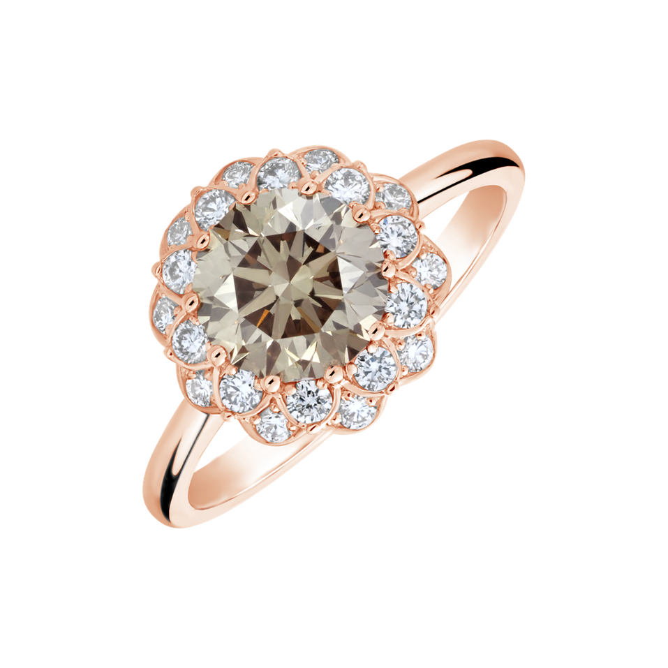 Prsteň s diamantmi Flower Joy