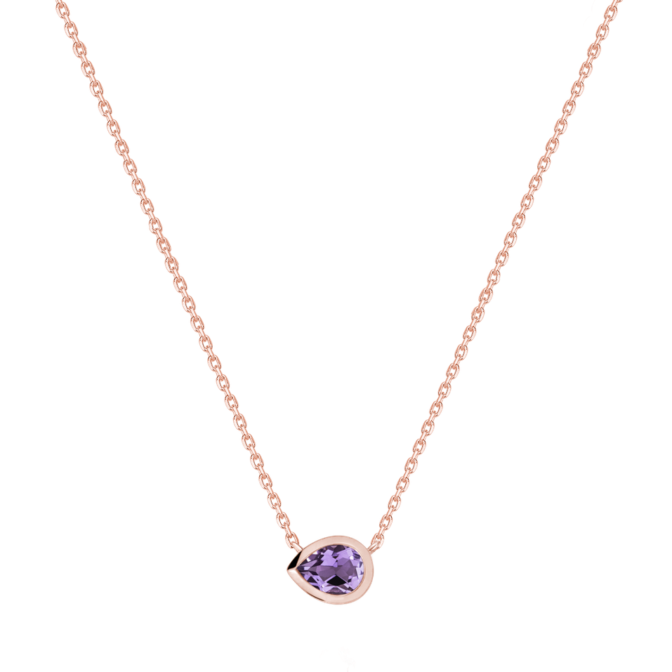 Náhrdelník s ametystom Solara Drop