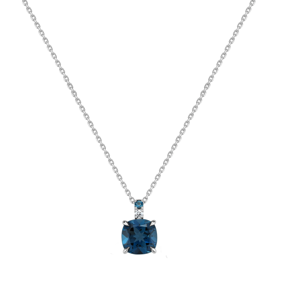 Náhrdelník s diamantom a topásom Imelda