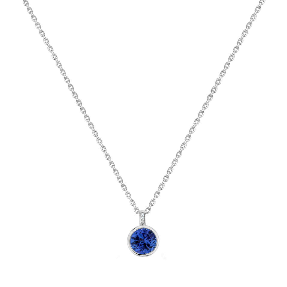 Náhrdelník s diamantmi a tanzanitom Regal Elegance