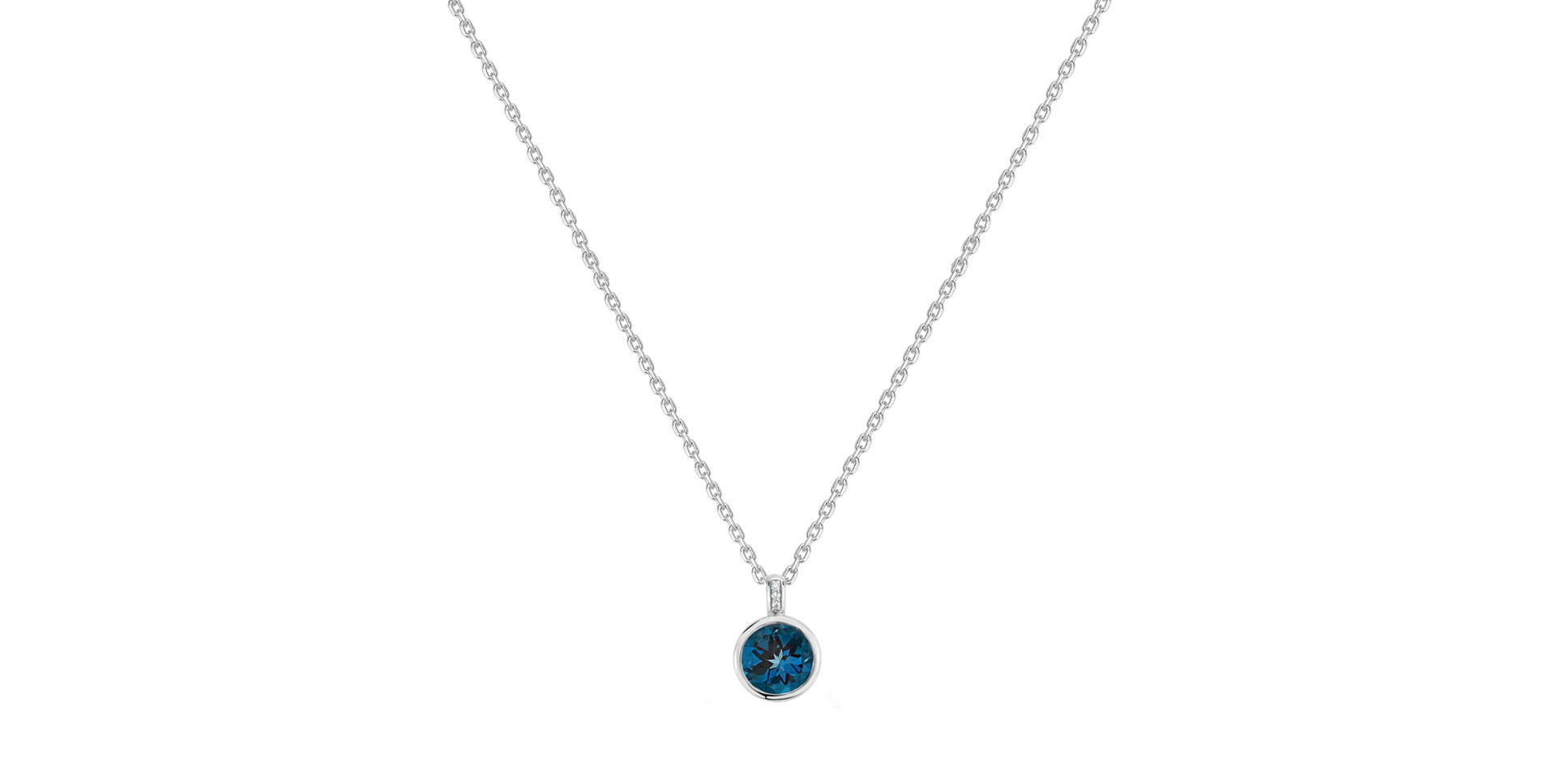 Náhrdelník s diamantmi a topásom Regal Elegance