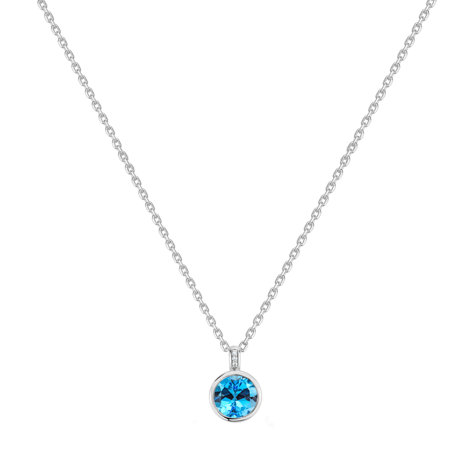 Náhrdelník s diamantmi a topásom Regal Elegance