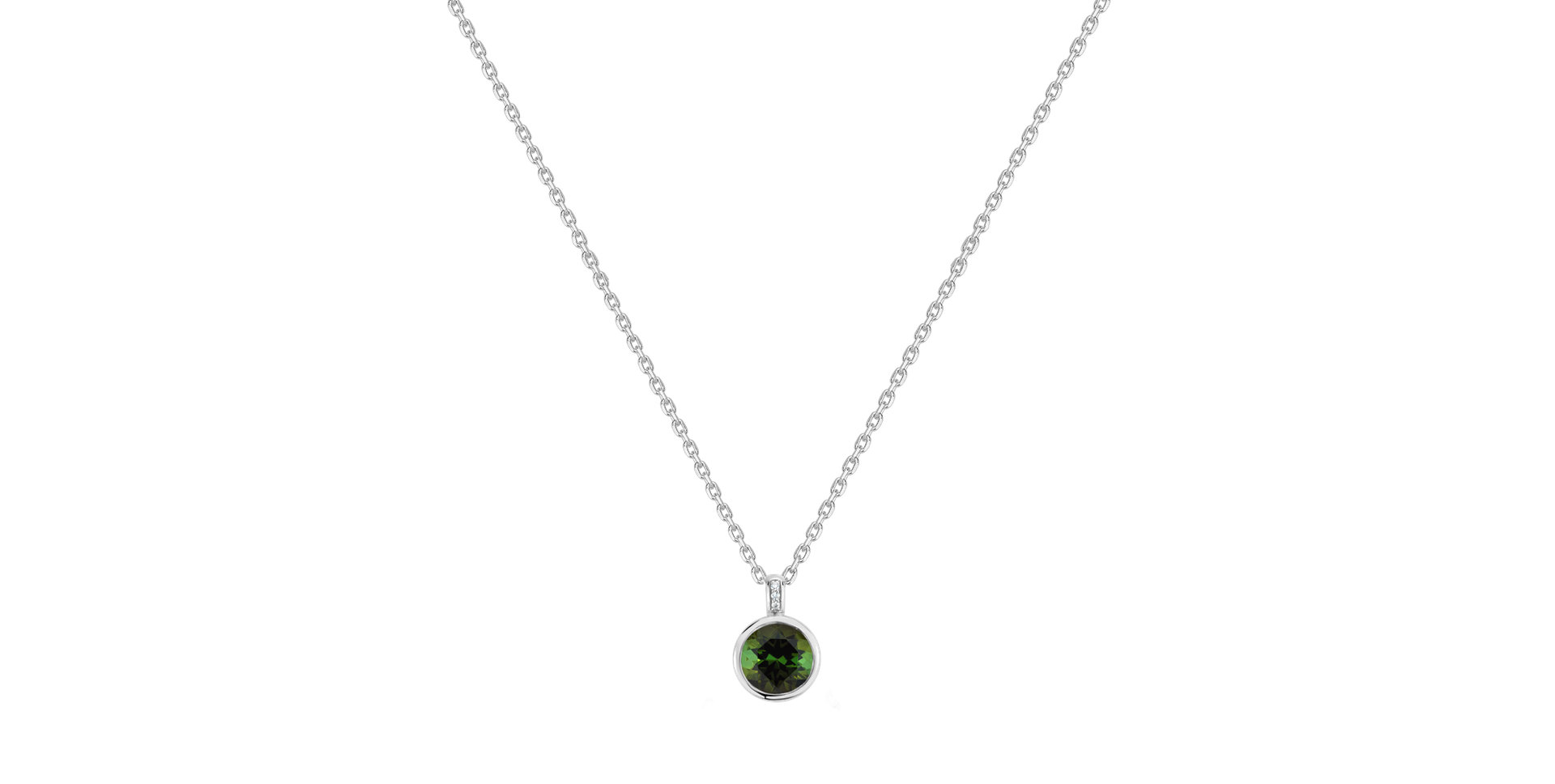 Náhrdelník s diamantmi a turmalínom Regal Elegance