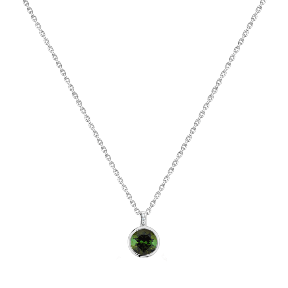 Náhrdelník s diamantmi a turmalínom Regal Elegance